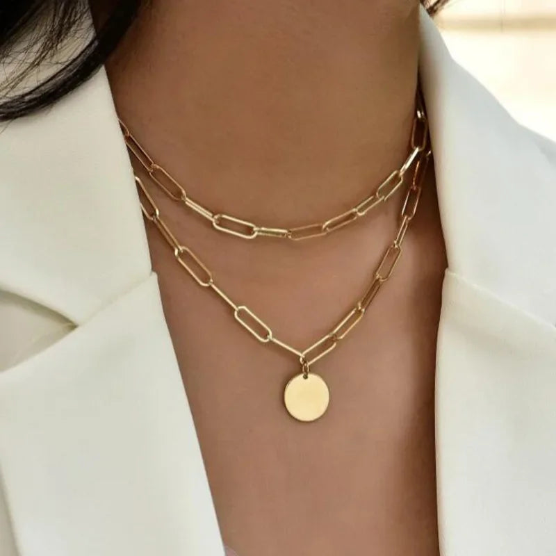 Collar Triple Capa Plata